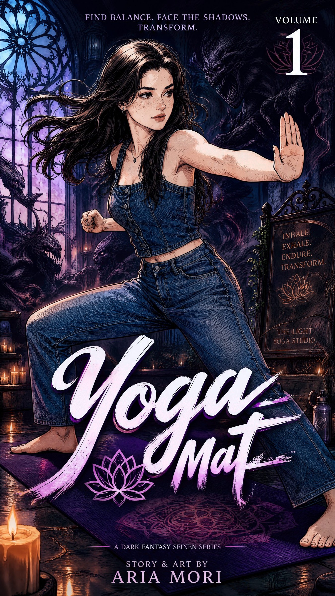 Yoga mat comic cover