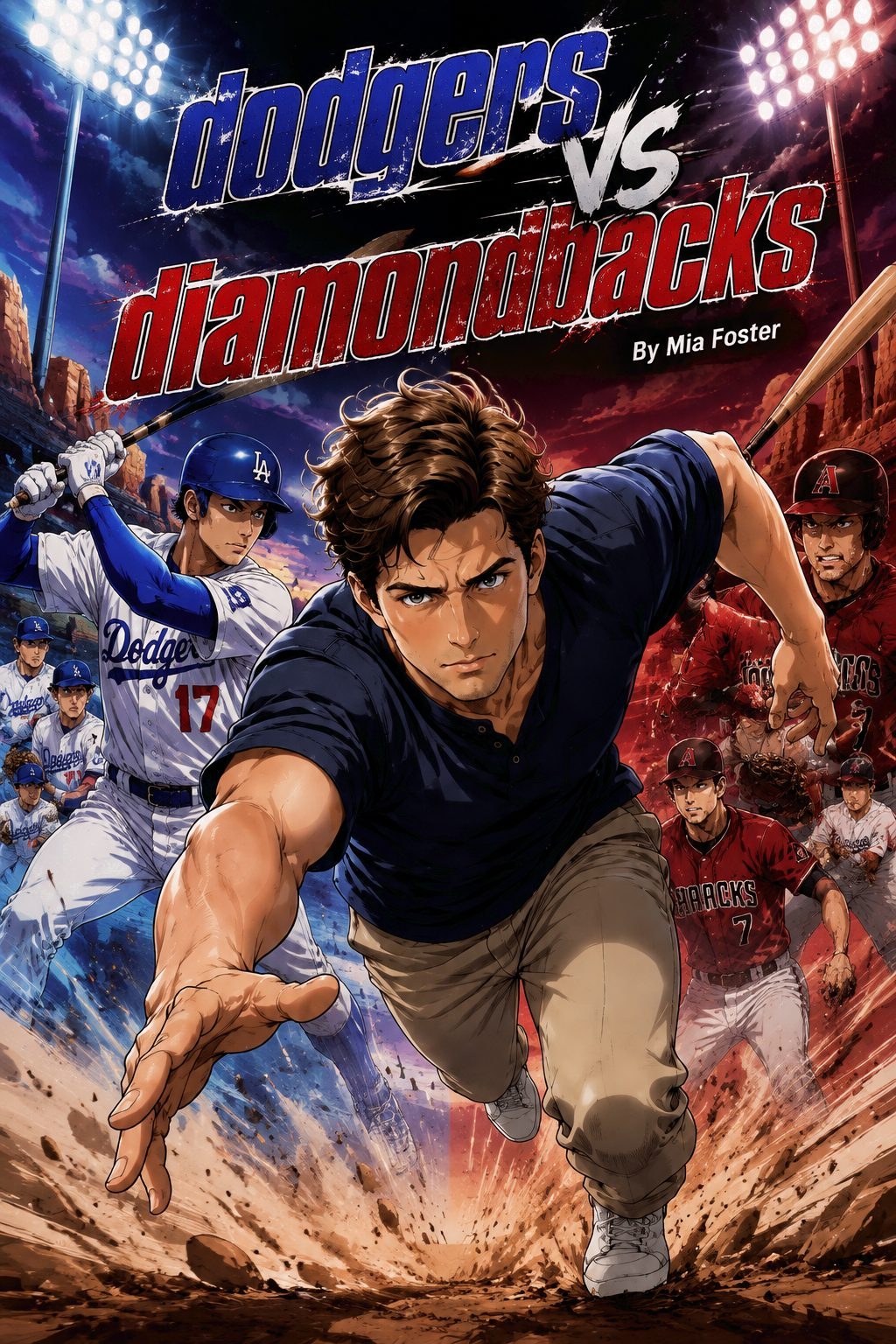 dodgers vs diamondbacks comic cover