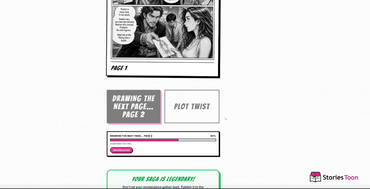 Screenshot for Use story and page tools